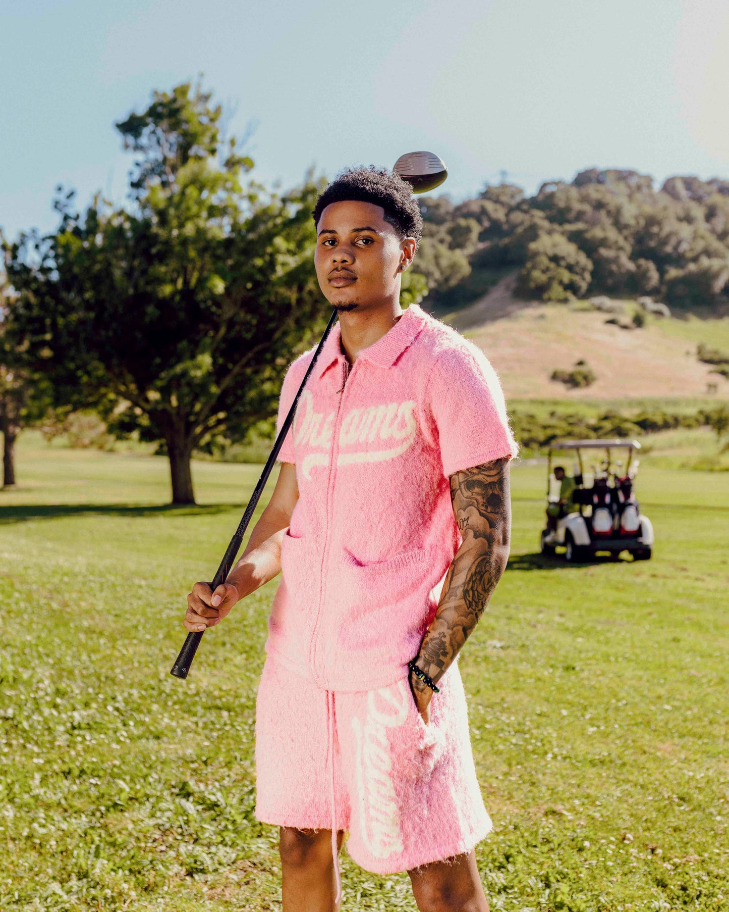 MOHAIR SHORTS - PINK