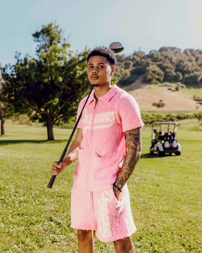 MOHAIR SHORTS - PINK