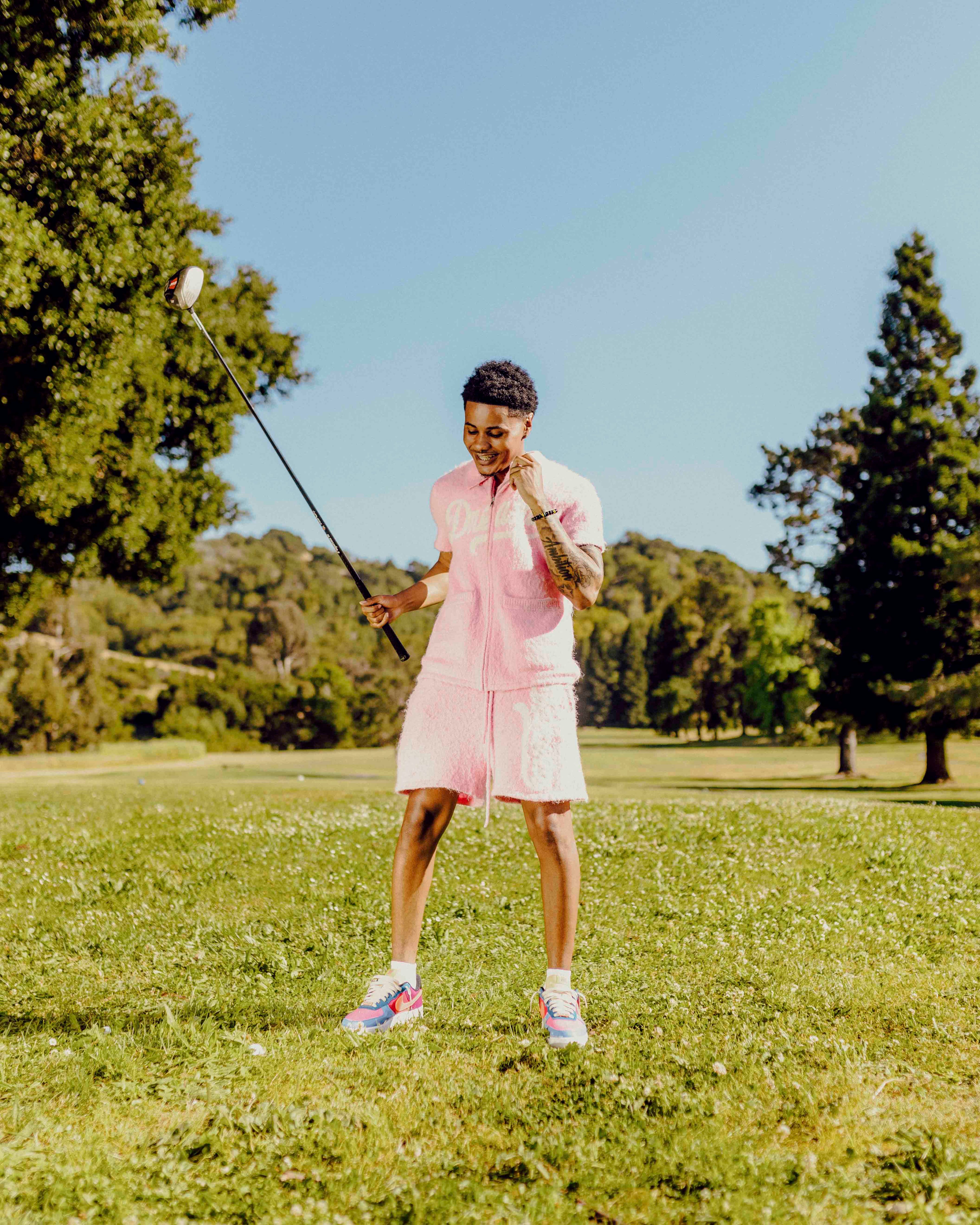 MOHAIR SHORTS - PINK