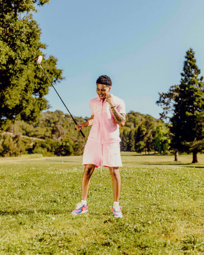 MOHAIR SHORTS - PINK