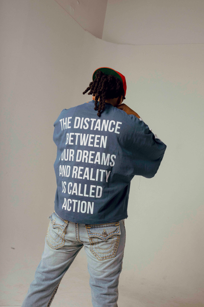 QUOTE TEE - SEA BLUE