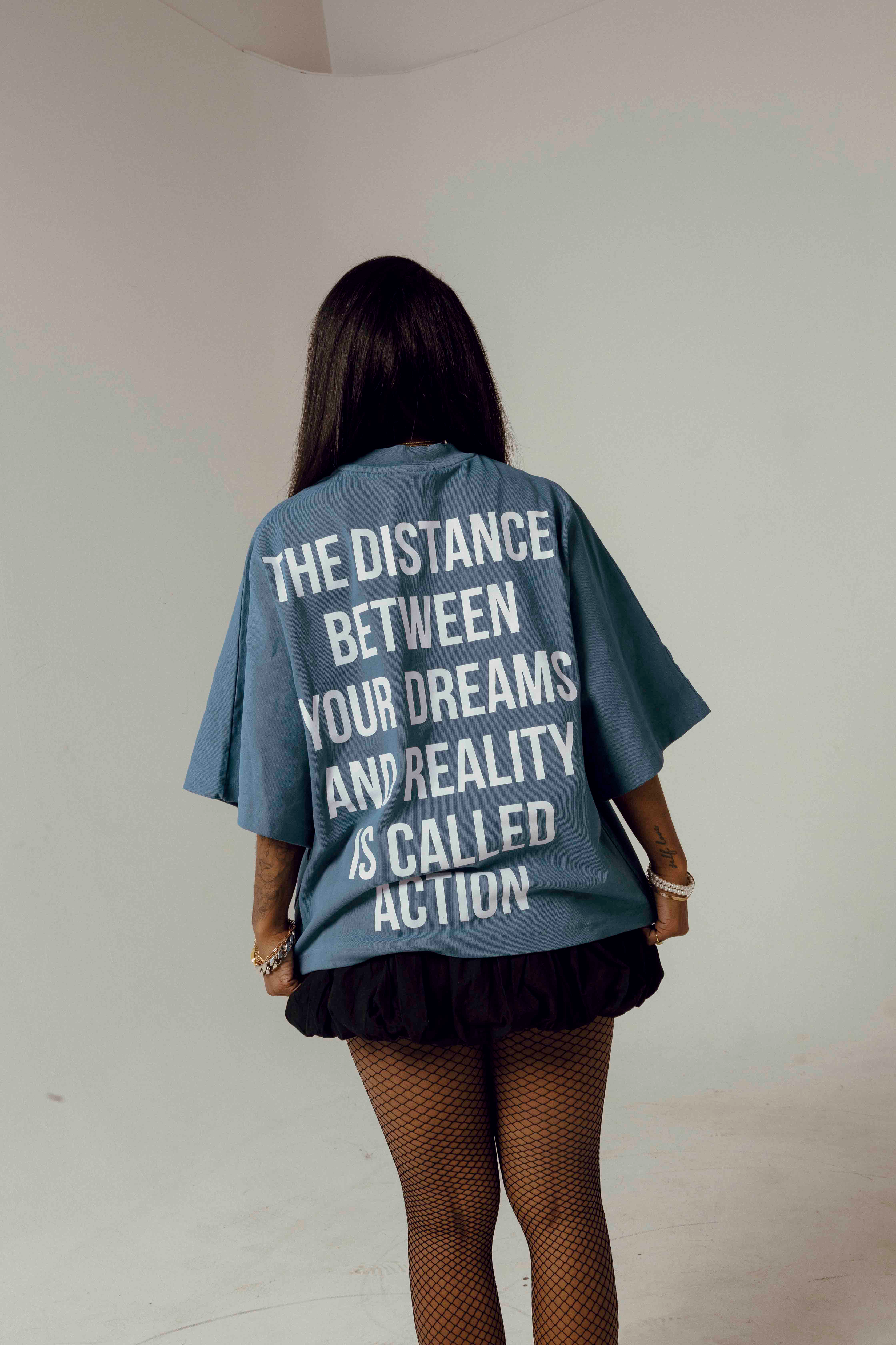 QUOTE TEE - SEA BLUE