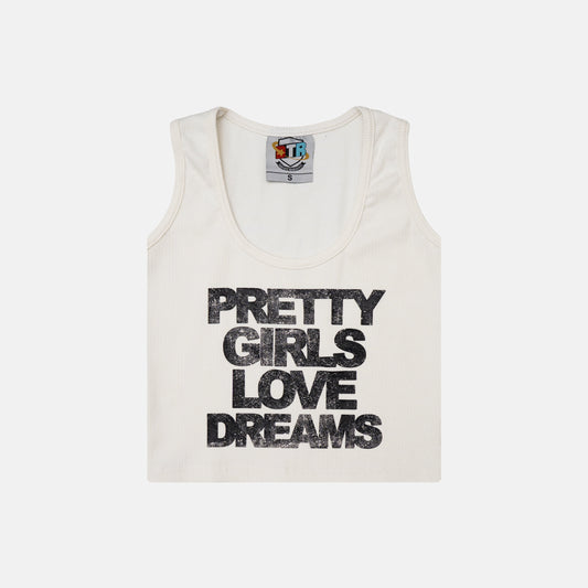 "Turn His Dreams" Tank Top - White